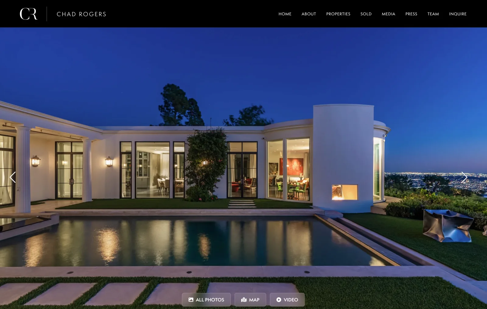 Chad Rogers website on MacBook