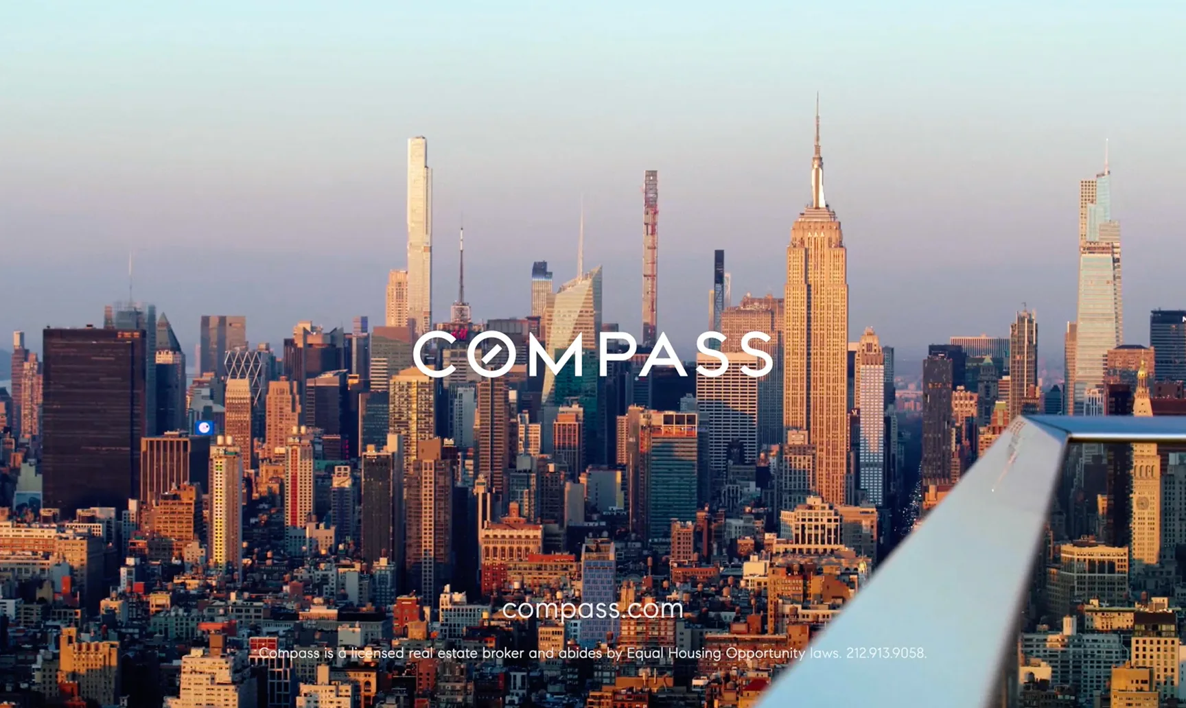 Compass national brand campaign — Manhattan skyline end card