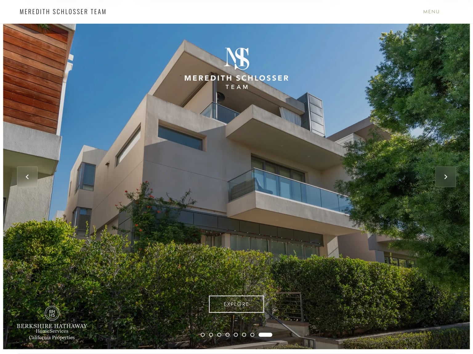 Meredith Schlosser website on iPad